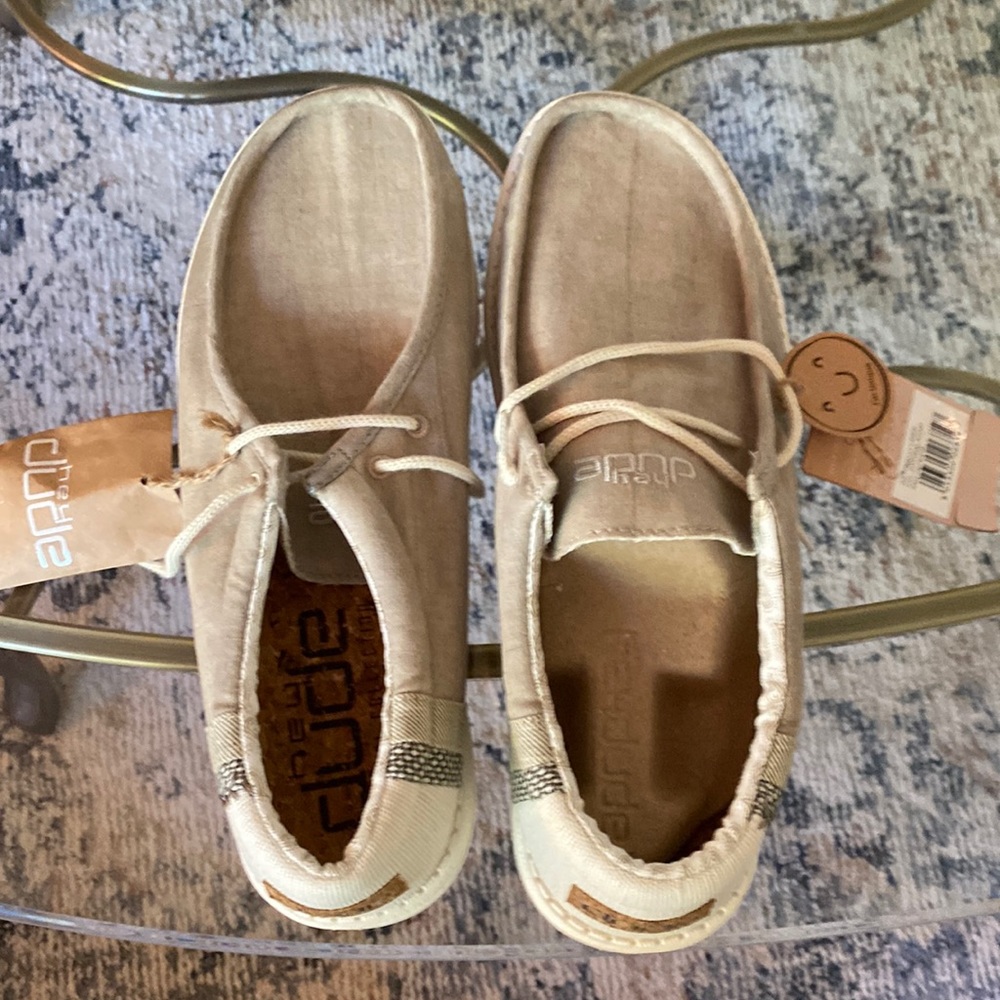 hey dude Wally Linen natural khaki